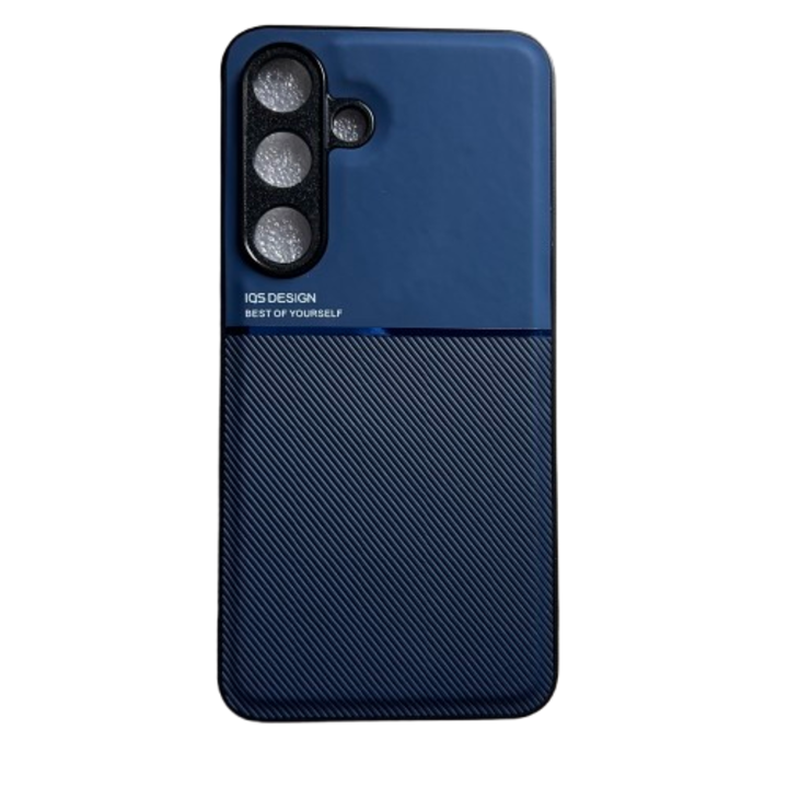 Калъф Carbon Style с вграден магнит, съвместим със Samsung Galaxy S25 Plus, Military Blue