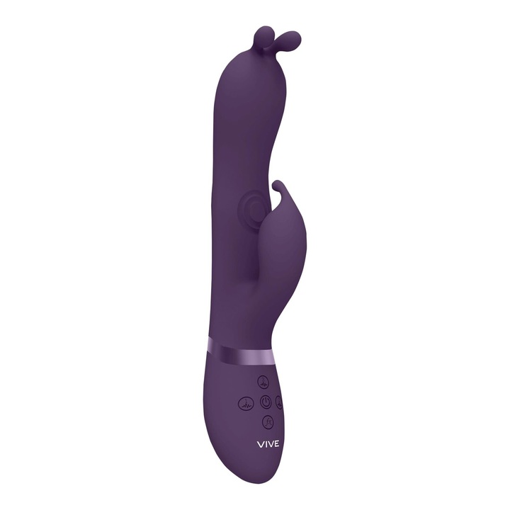 G Spot vibrátor nyúlfülekkel, Vive, 3 motor, 10 sebesség, vízálló, 22,8x4,2x6,2 cm