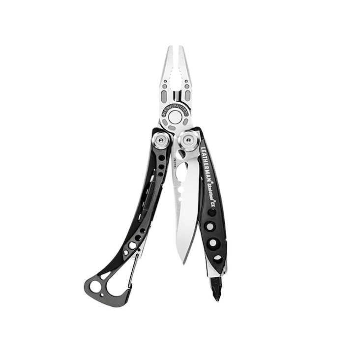 Unealta multifunctionala, Leatherman, Skeletool, CX, 8 unelte, Negru
