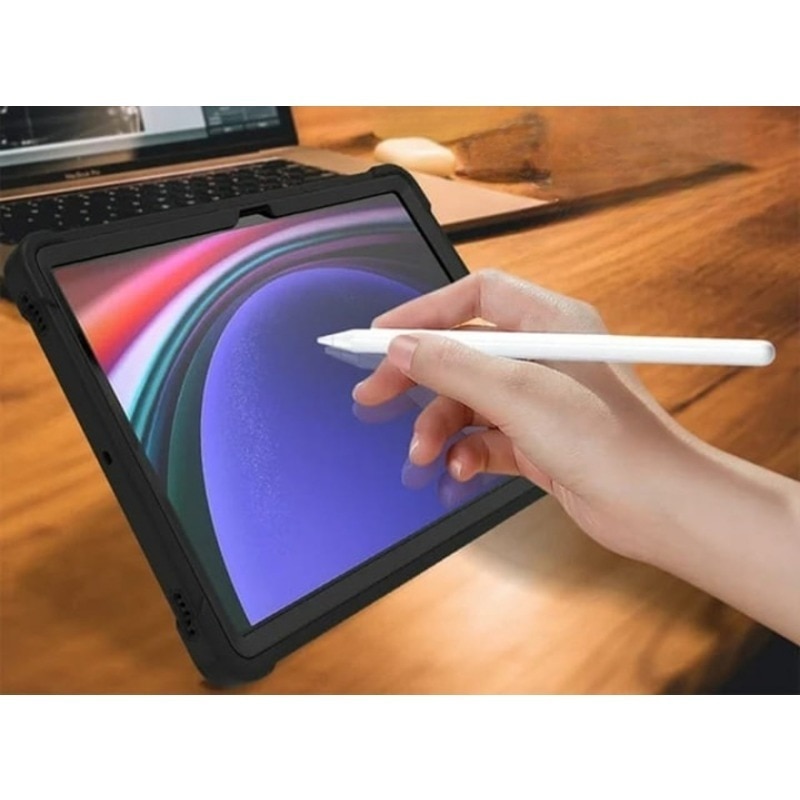 Husa tableta pentru Samsung Galaxy Tab S9 Plus/Tab S9 FE+, Ideala pentru Utilizare Zilnica, Antisoc si Anti-zgarieturi, Suport functional, incizie precisa, rezistent la uzura, anti picatura, anti amprenta, Aur trandafir