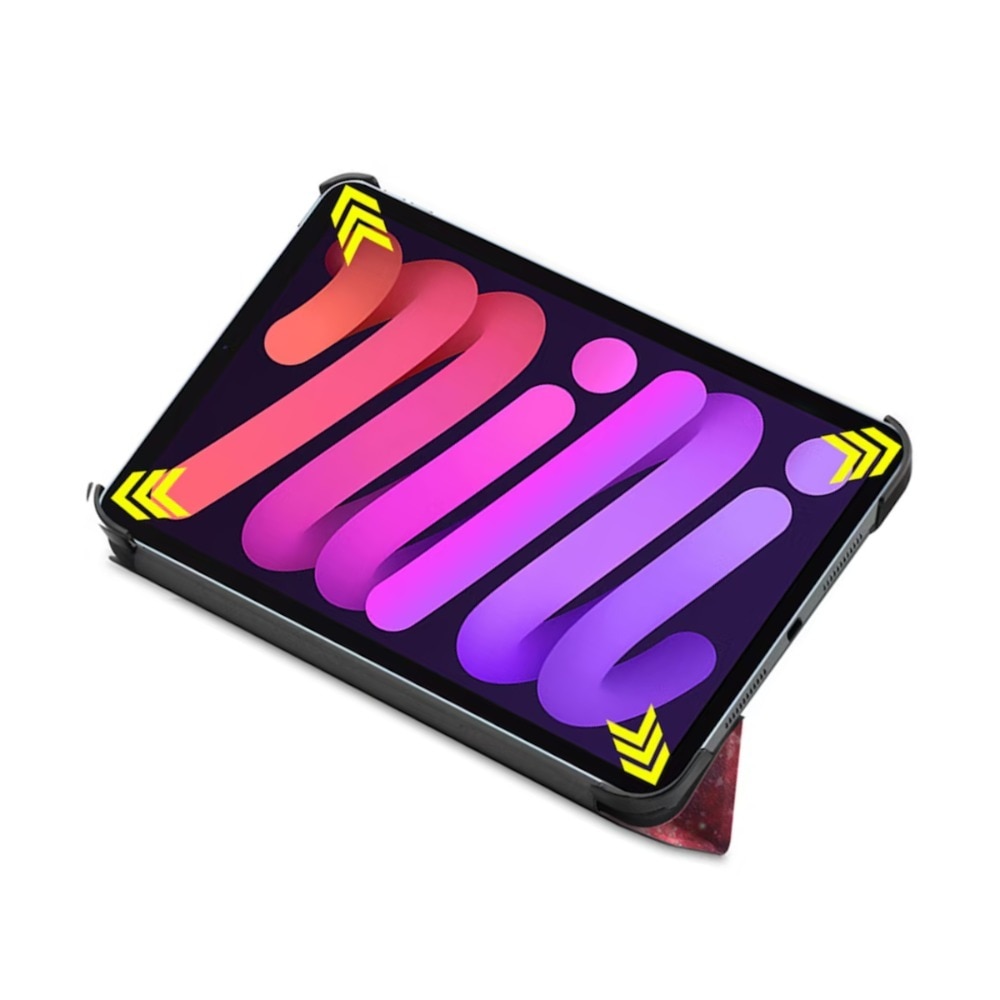 Husa protectie tableta compatibila cu pentru Apple iPad Mini 6 2021, Material din piele, robust si durabil, rezistent la uzura si anti-picatura, anti amprenta, suport, incizie precisa, functie automata de trezire si somn, graffiti