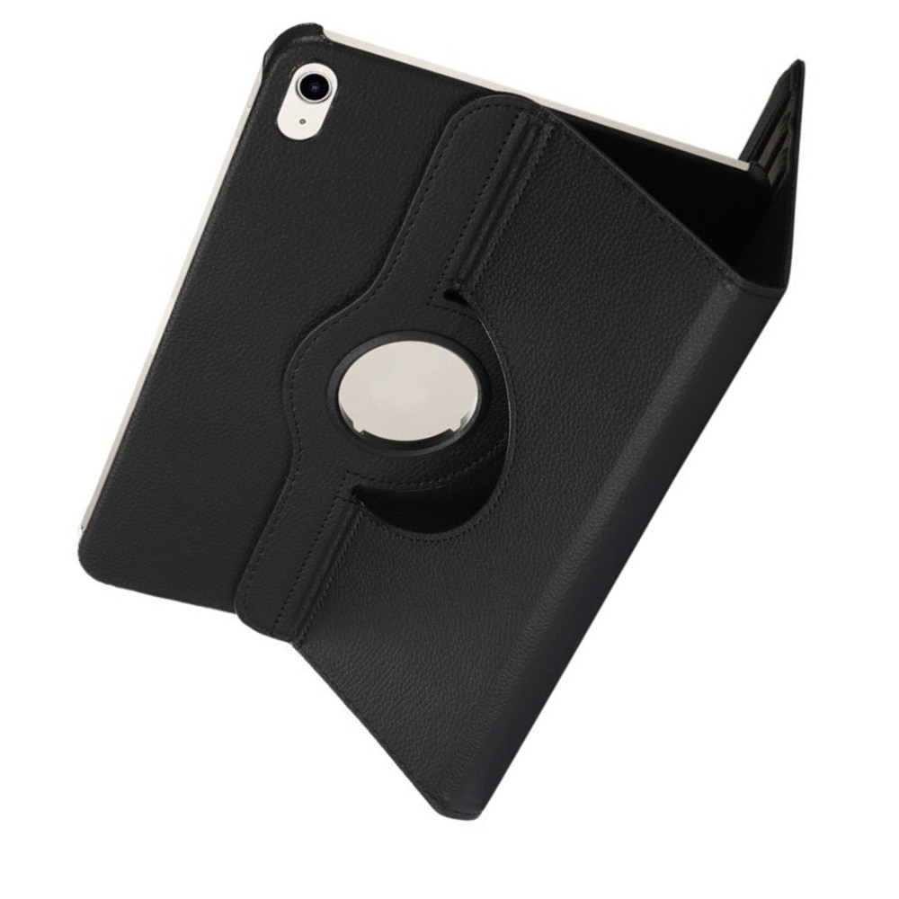 Husa telefon tip carte, Piele ecologica, pentru Honor Pad 8, Negru, Suport, disipare a caldurii, anti picatura, anti amprenta, rotativ