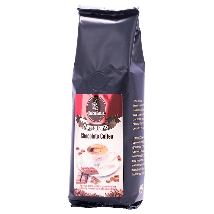 Darált kávé csokoládé ízzel, Dolce Bacio, 100% Arabica, 125 gr