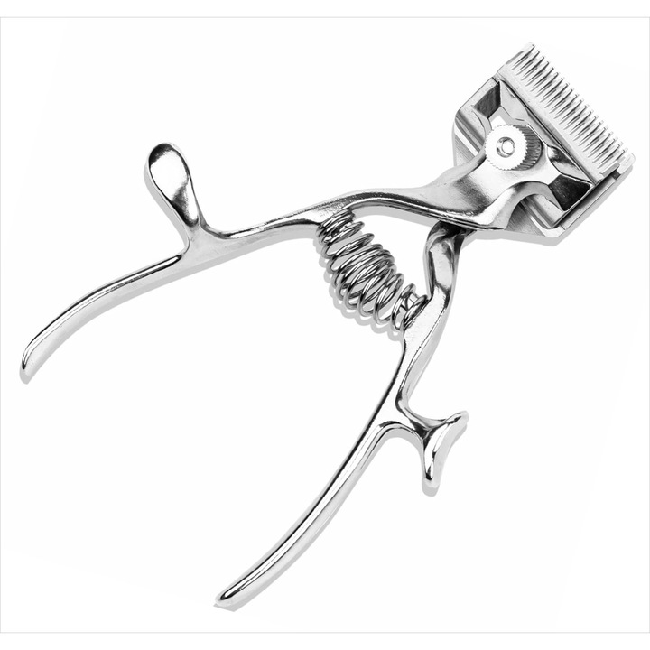 Foarfeca manuala, pentru tuns, zgomot redus, Otel inoxidabil, robust si durabil, usor de curatat, compact si portabil, versatil, argintiu in culoare,15.5cm