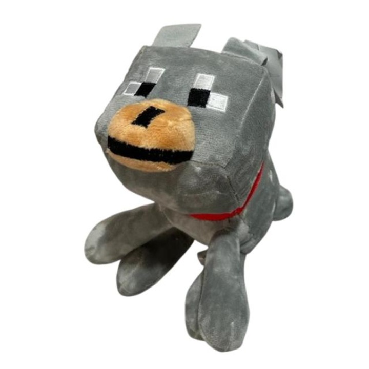 Фигурка Minecraft, Плюшена, 28-30см, сиво-червена