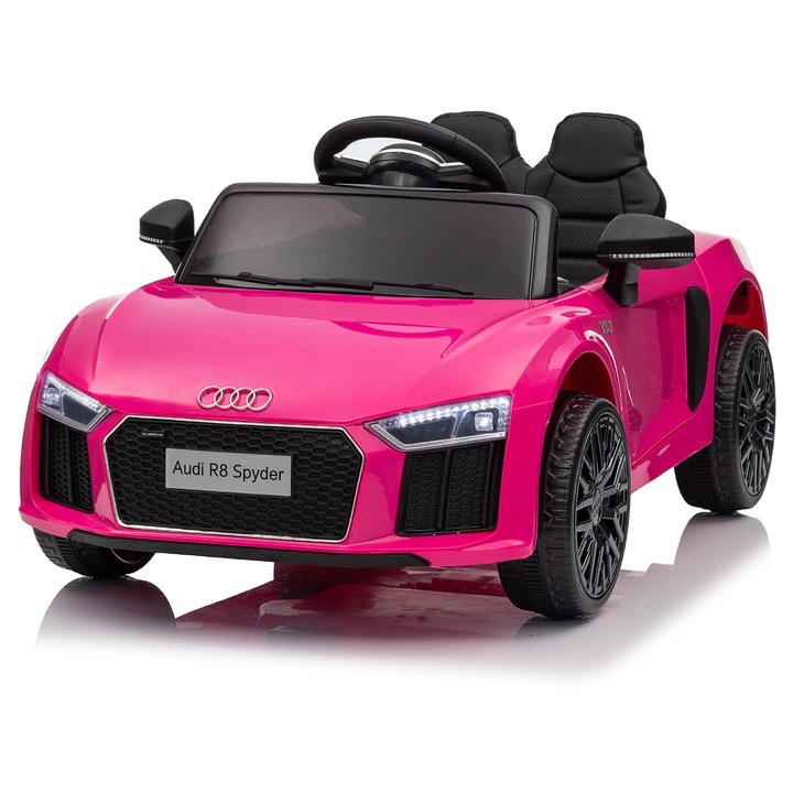 Mamido Masina electrica pentru copii Audi R8 Spyder roz PINKY - eMAG.ro