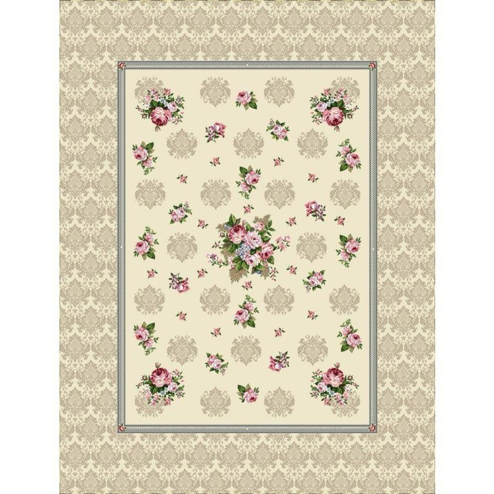 Fata de masa tip goblen, model trandafiri, 140x180 cm