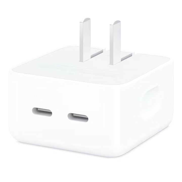 Bervolo® 35W Двоен USB-C Стенен Адаптер, Бързо Зареждане PD, Съвместим с САЩ/Канада/Япония, Едновременно Зареждане за iPhone, Samsung, Huawei, iPad, Лаптопи, Бял