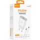 Set Adaptor X-Start CDQ090CL si Cablu Lightning, pentru iPhone, Incarcare rapida 20W, Alb