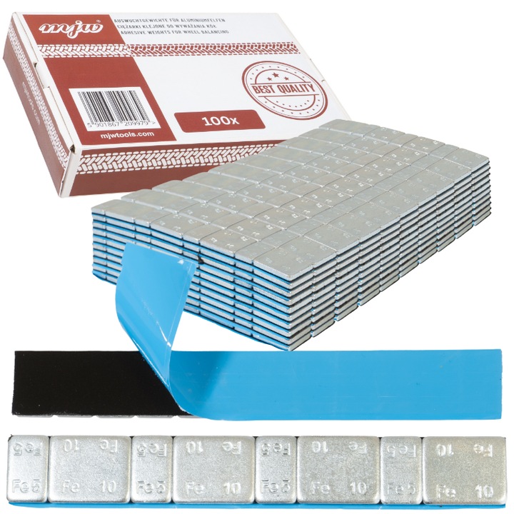 Ragasztósúlyok, MJW, 4(5g+10g), alumínium kerekekhez, 100 db