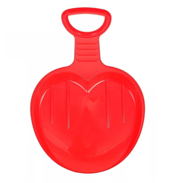 Sanie cu maner, pentru copii 3+ ani, ABS, 52x34cm, rosu