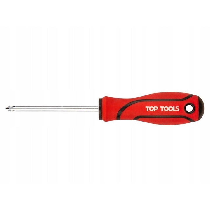 Top Tools отвертка PH0, 75 мм, червена, 1 бр