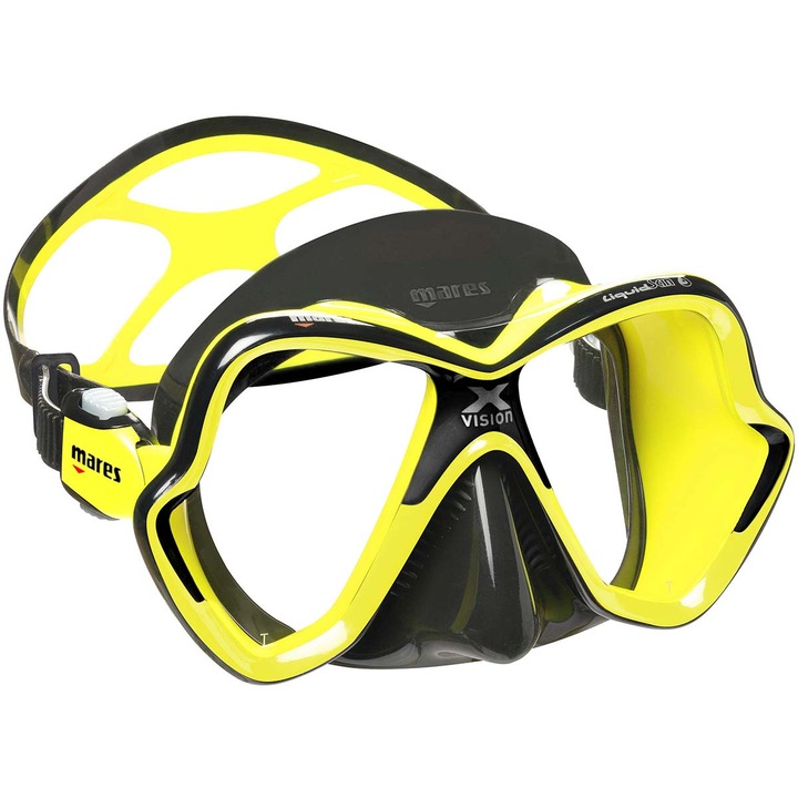 Маска Mares SCUBA - X-VISION ULTRA черна, флуоресцентна