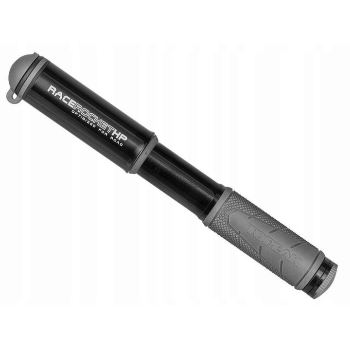 Pompa bicicleta Topeak Racerocket, 160 psi, aluminiu, 18x2,25cm, Negru/Gri