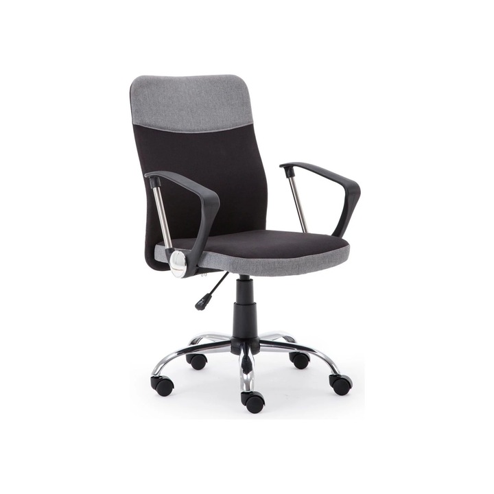 Scaun birou pentru copii Topic, stofa, gri/negru