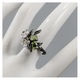 Inel bijuterie din argint 925 cu peridot si zirconiu, 6.25