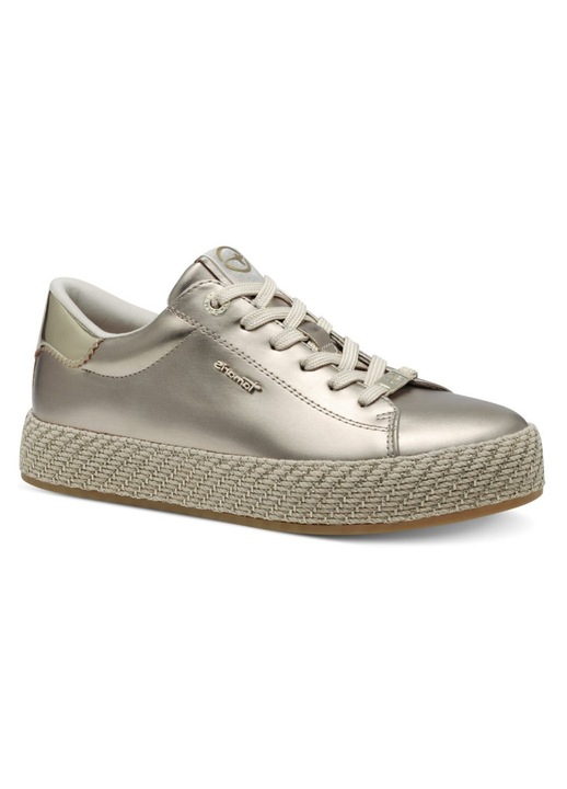 Tamaris Tamaris pantofi sport sport cu șireturi pentru femei, combinație alb-aurie 23713-42-940 07508
