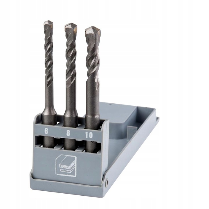Set Wiertla pentru Betonu TOP TOOLS 6-10 mm, 3 bucati, 110 mm