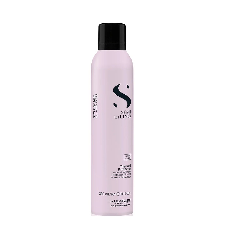 Spray Termoprotector, Alfaparf Milano, Semi Di Lino, Style&Care, 300ml, Protectie Avansata impotriva Caldurii, Stralucire Instanta si Ingrijire Urbana pentru Parul Tau