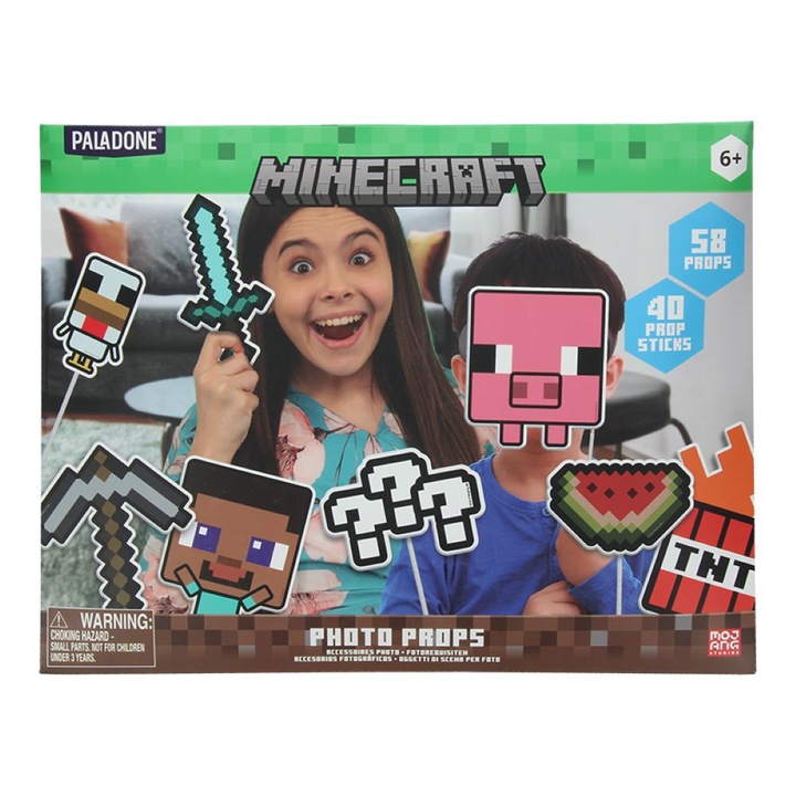 Комплект за снимки Minecraft, 29 x 23 x 3 cm, Многоцветен