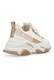 Steve Madden, Pantofi sport din material textil cu aspect masiv si talpa wedge Project, Alb/Maro deschis