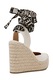 Steve Madden, Sandale wedge cu sireturi Dafina, Alb fildes, Negru, 39