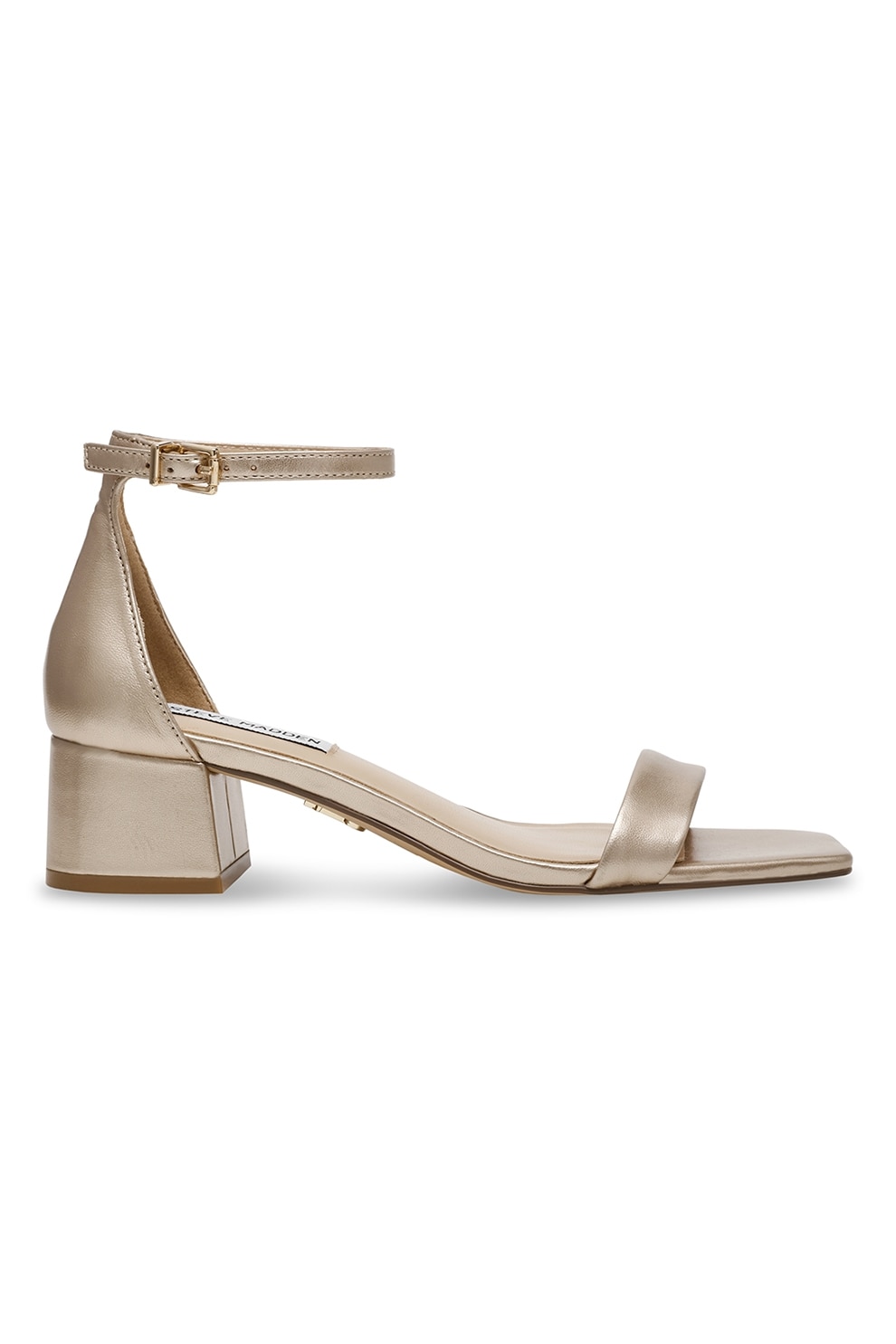 Steve Madden, Sandale cu toc masiv, Auriu, 40 - eMAG.ro