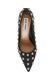 Steve Madden, Pantofi stiletto din piele ecologica cu tinte, Negru/Argintiu
