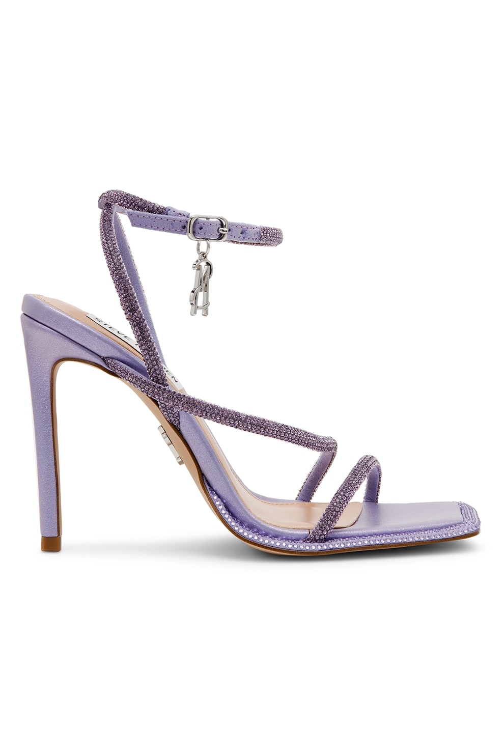 Steve Madden, Sandale cu aplicatii din strasuri, Lila, 38