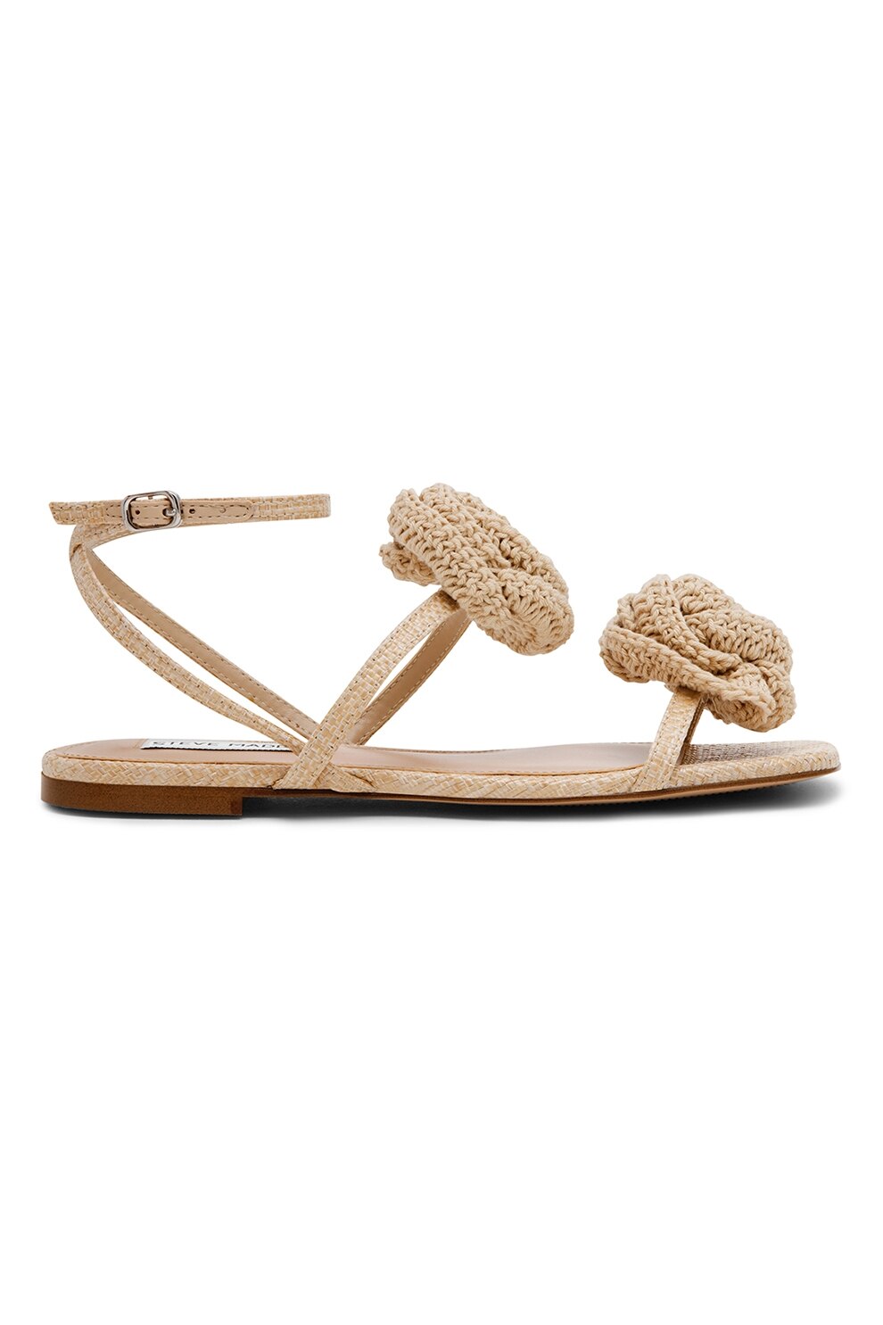 Steve Madden, Sandale flatform cu aplicatii florale, Bej, 39