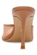 Steve Madden, Papuci din piele cu toc si garnitura din plasa Rollout-M, Bej, 40