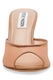 Steve Madden, Papuci din piele cu toc si garnitura din plasa Rollout-M, Bej, 40
