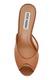 Steve Madden, Papuci din piele cu toc si garnitura din plasa Rollout-M, Bej, 40