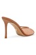 Steve Madden, Papuci din piele cu toc si garnitura din plasa Rollout-M, Bej, 40
