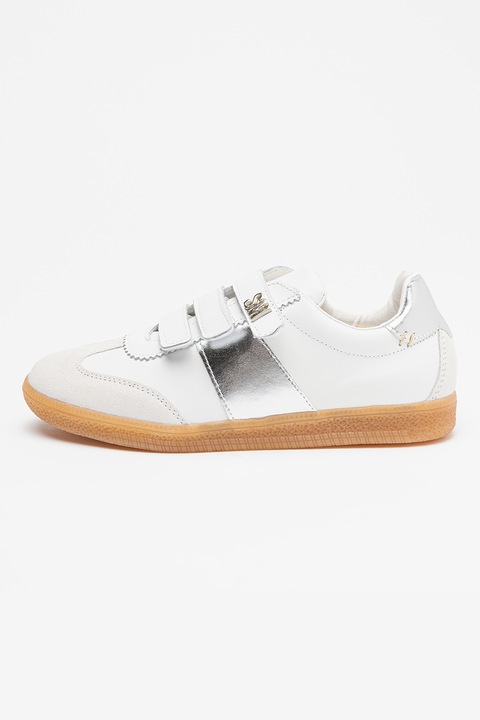 Steve Madden, Eileen tépőzáras sneaker, Fehér/Ezüstszín