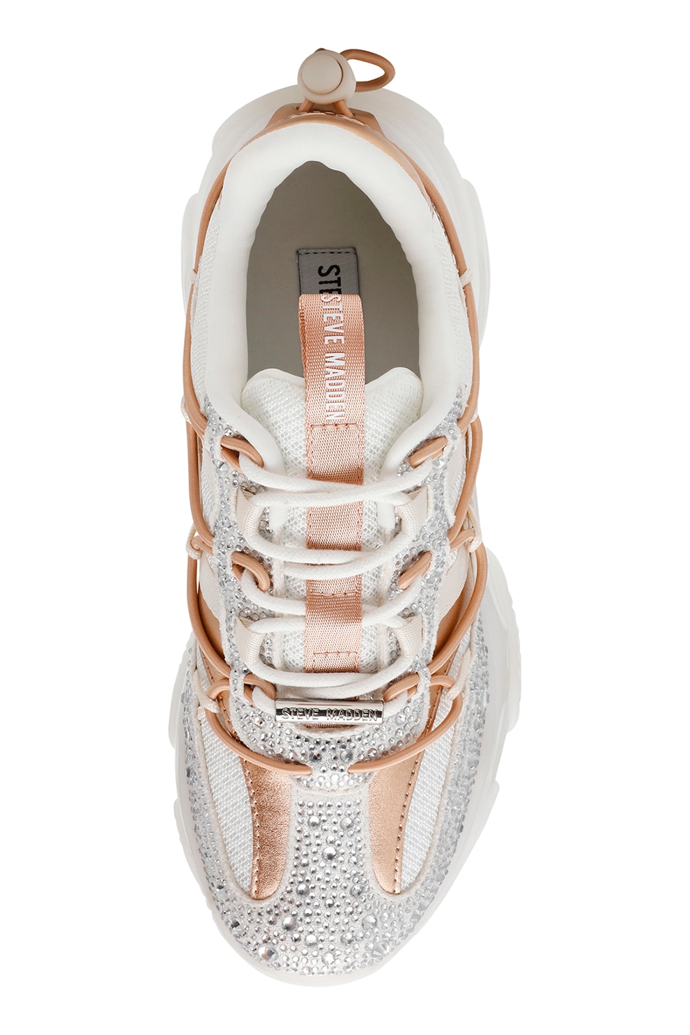 Steve Madden, Pantofi sport cu talpa wedge si strasuri Magneto-R-E