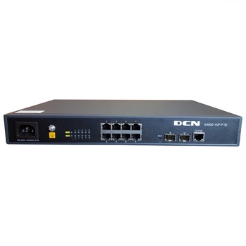 Switch DCN S4600-10P-P-SI, Layer 2, Gigabit, 8 x 10/100/1000Base-T PoE+, + 2 x 100/1000 SFP Switch DCN S4600-10P-P-SI, Layer 2, Gigabit, 8 x 10/100/1000Base-T PoE+, + 2 x 100/1000 SFP