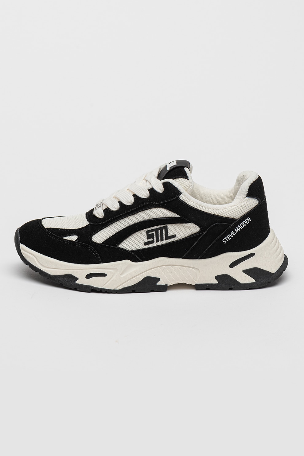 Breed col.Black【SNEAK PEEK】 Steve Madden, Pantofi sport cu piele intoarsa Sneak Peak-E, Alb