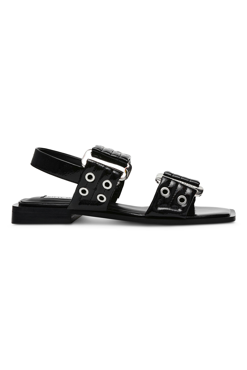 Steve Madden, Sandale din piele ecologica Saria-E, Negru, 38
