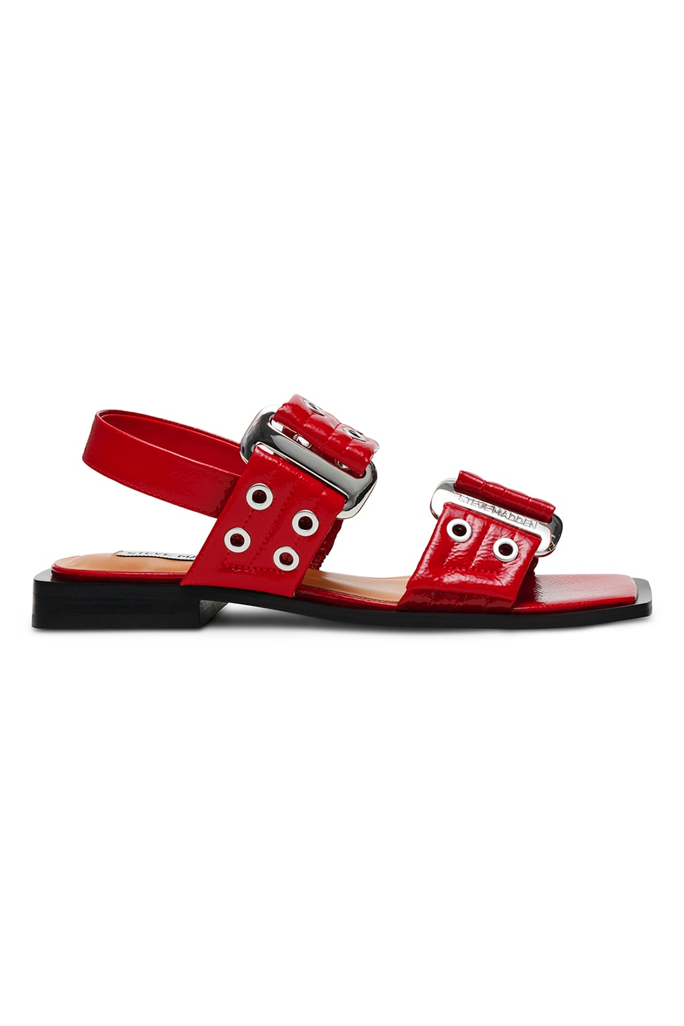 Steve Madden, Sandale din piele ecologica Saria-E, Rosu, 36