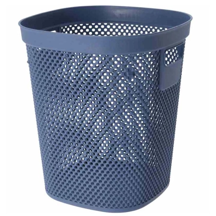 Cos rufe Excellent Houseware, polipropilena, 26x26x30 cm, 12.5 l, albastru