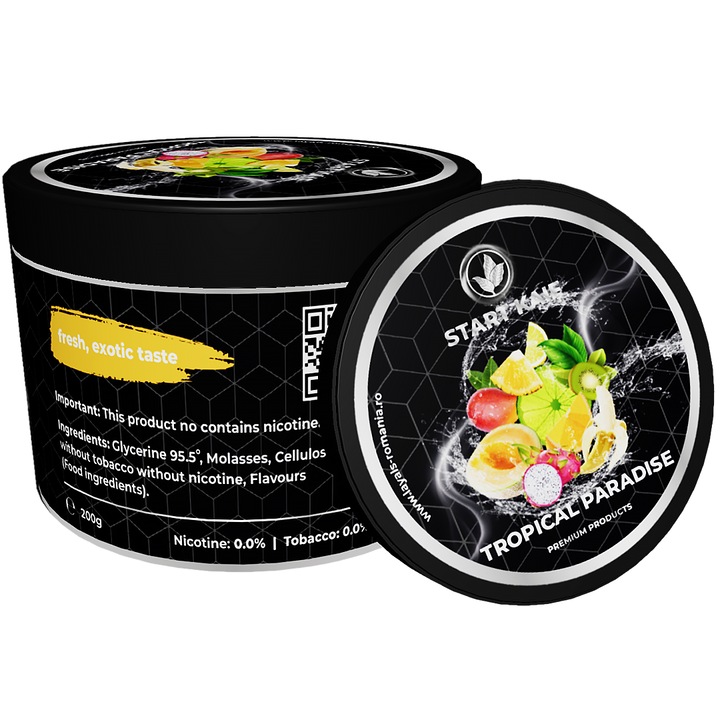 Аромат за наргиле StartKaif, Tropical Paradise, от целулоза, без никотин или тютюн, 200гр