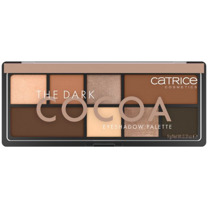 Paleta farduri pentru ochi Catrice, The Dark Cocoa Eyeshadow Palette, 9 g