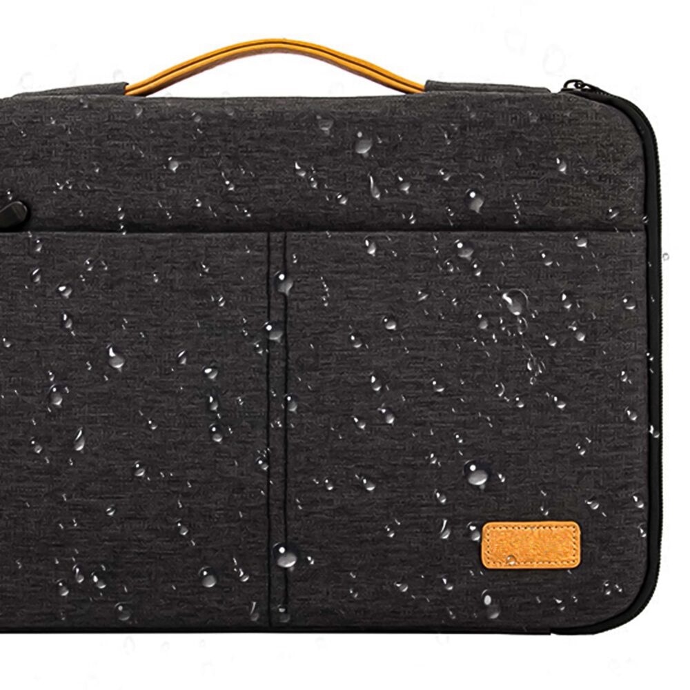 Geanta pentru laptop, Zola, interior de plus, maner din piele ecologica, diagonala maxima 15.6”, inchidere fermoar, 39x28x3.5 cm, gri inchis