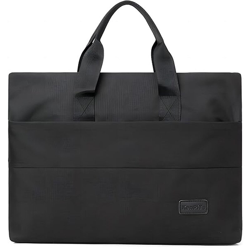 Geanta pentru Laptop 14", Subtire, Textil rezistent, 2 Buzunare, Negru
