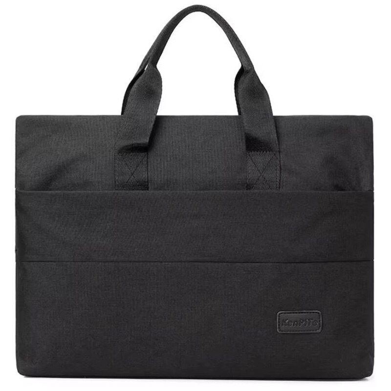 Geanta pentru Laptop 14", Subtire, Textil rezistent, 2 Buzunare, Negru