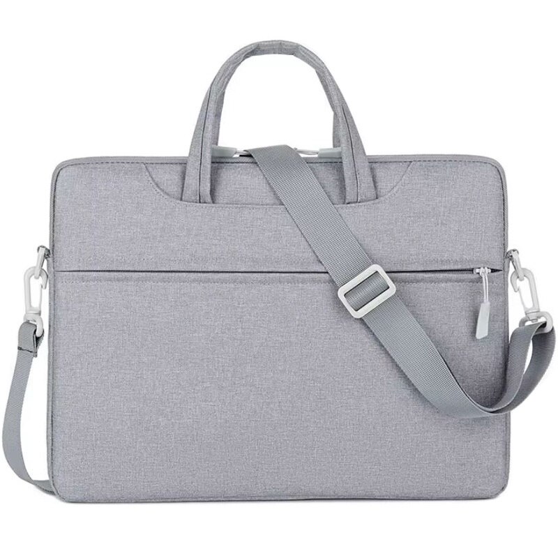 Geanta Smart Guard pentru Laptop 15-16", Curea umar, 3 Buzunare, Textil rezistent, Gri