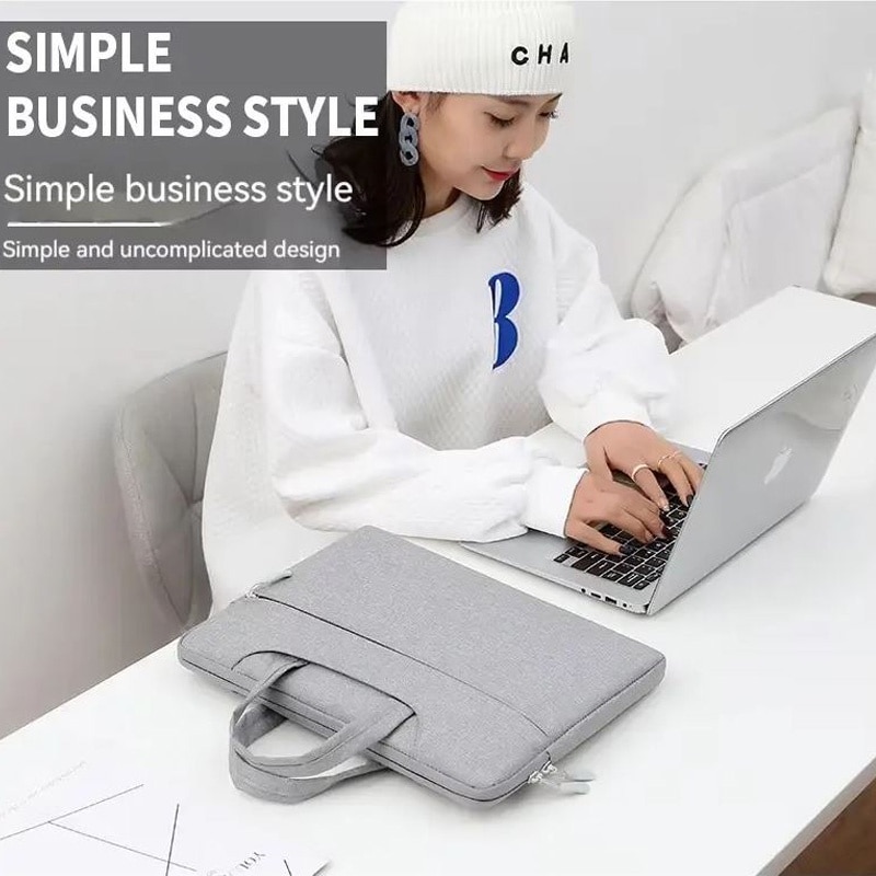 Geanta Smart Guard pentru Laptop 15-16", Curea umar, 3 Buzunare, Textil rezistent, Gri