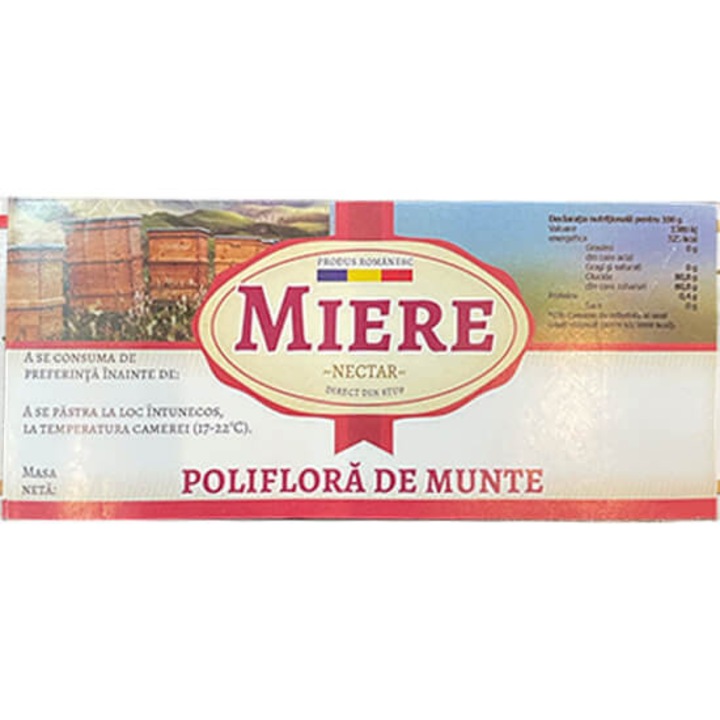 Eticheta Miere din stupina, Poliflora de Munte NECTAR 115mm x 50 mm
