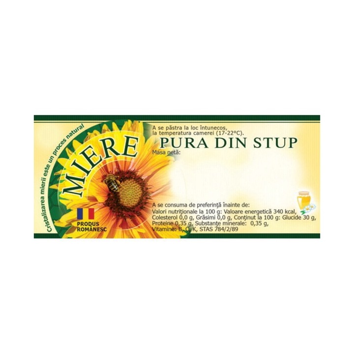 Pura din Tup mézes címkék zöld modell 115mm x 50 mm